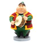 Freestanding Fat Man Holding a Drum Sitting on Rock Figurine - Ramadan Decorative Collection | Festive Home & Tabletop Decoration