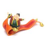 Fat Man on Flying Carpet – Decorative Freestanding Ramadan Collection Figurine, Festive Home Décor Accent
