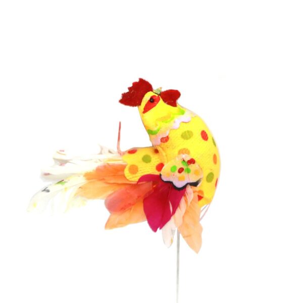Colored Rooster Stick Decoration – Rustic Farmhouse Decoratives & Whimsical Accents - Image 4