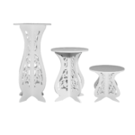 Arabesque Base Gypsum Table - Elegant Decor Accent