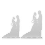 Gypsum Bride & Groom Figurine - Elegant Wedding Decor