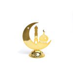 Gold Crescent Mosque Stand - Exquisite Ramadan and Islamic Decorative Centerpiece for Home