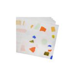 White Geometric Napkins - Modern Party Essentials