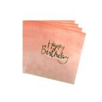 Happy Birthday Pink Gradient Napkins - Sweet Party Essentials