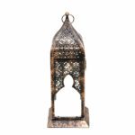 Elegant Long Metal & Glass Lantern Decoration - Perfect Ramadan and Festive Home Decor