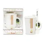 "I Love Paris" Mug With Cover & Long Spoon Set