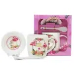 Flamingo "Happy Mother's Day" Mug & Spoon Set with Bunch of Roses – Seasonal Tea & Coffee Souvenir