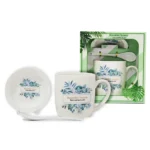 "Beautiful Season" On The Middle Greenery Mug With Saucer & Spoon Set