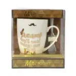 “Dreams Don't Work Unless You Do ” Flamingo Mug & Spoon Set