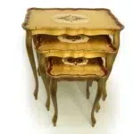 Designed Wooden Tables – Set of 3, Elegant Home Accent