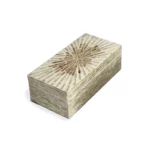 Box With Mop White & Brown Line