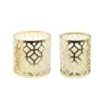 Gold Hive Design With Glass Candle Holder