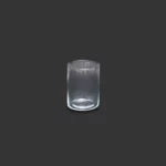 Metallic Hand Clear Round Glass Container – Elegant Decorative Holder