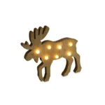 Elegant Standing 3D LED Wooden Deer – Light-Up Christmas Décor for a Festive Glow