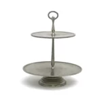 Two Levels Shiny Alu Cupcake Stand