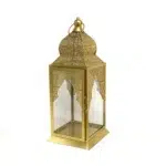 Exquisite Gold Arabesque Lantern with Square Base – Essential Ramadan Decoratives - Image 3