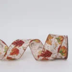 Harvest Hues: Fall Pattern Grosgrain Ribbons - Seasonal Craft & Decor Accents