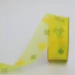 Yellow Flower Organza Ribbon