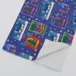 Arctic Frame: Blue Christmas Wrapping Paper - Elegant Holiday Gift Presentation