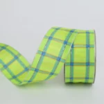 Green & Blue Taffeta Ribbon