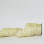 Ivory & Gold Velvet Ribbon