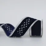 Dark Navy Chamois Ribbon