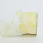 Yellow Snowy Organza Ribbon