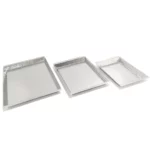 Silver Rectangle Hammered Tray