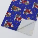 Midnight Cheer: Navy Santa Wrapping Paper - Elegant Holiday Gift Wrap Sheets