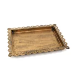 Round Metal Pattern Rectangle Tray