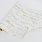 Tidings & Text: Printed "Merry Christmas" Wrapping Paper - Festive Holiday Greetings