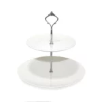 Metallic Handle Two Levels Cupcake Holder