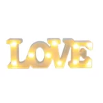 White Love Word Light