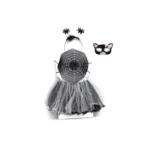 Mystical Spider Web Witch Costume Set – Enchanting Headband, Magic Wand & Tulle Skirt for Halloween & Cosplay