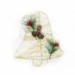 Golden Bell Ornament - Sparkly Christmas Decor