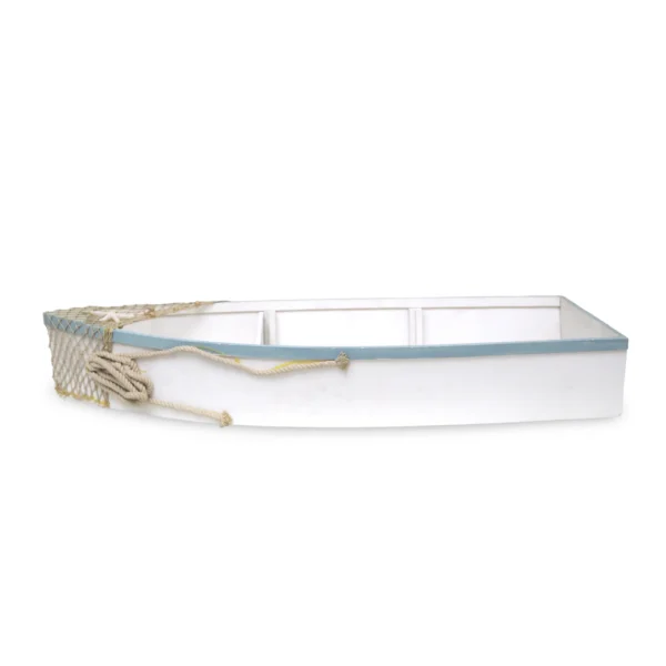 Fish Boat With Net Wooden Decoration - Image 3