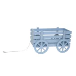 Blue Trolley with Pulling Rope – Nautical Decor Accent
