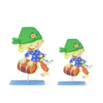 Pirate Rolling Stand Wooden Decoration