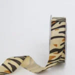 Beige Tiger Velvet Ribbon