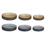 Black Round Metal Tray