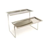 Two Silver Tires Stand