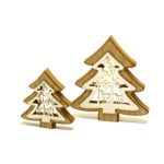 Deer Forest Within Wooden Christmas Tree – A Rustic Decorative Accessory for Your Christmas Collection | Perfect Seasonal Holiday Decor