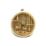 Deer Forest Within Disc Hanger – A Stunning Decorative Accessory for Your Christmas Collection | Seasonal Wall & Tree Décor