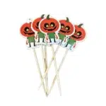 Spooky Halloween Pumpkin Cake Toppers – Festive Cupcake Picks for Halloween Parties, Desserts & Trick-or-Treat Events