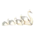Elegant Swan with Crown - Decorative Figure
