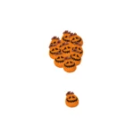 Vibrant Orange Pumpkin Motif – Classic Halloween Decoration for Parties, Haunted Houses, and Fall Celebrations