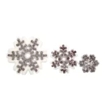Snow Furry Snowflakes with Pine Shells – Elegant Christmas & Seasonal Decorative Accessory