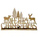 Standing Merry Christmas Sign - Festive Table Decor