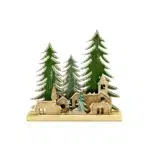 Wooden Christmas Village Table Decor – A Charming Decorative Accessory for Your Christmas Collection | Perfect Seasonal Holiday Decor