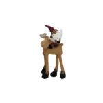 Santa Riding Deer Ornament: Whimsical Holiday Decor.